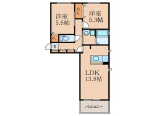 アム－ル半田Ｂの物件間取画像